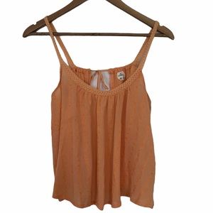 O’Neil Orange Open Back Crop Tank Top